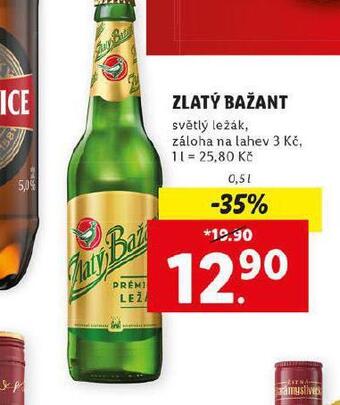 Lidl Pivo zlatý bažant nabídka