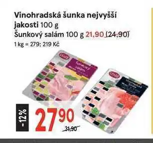 Žabka Le & co vinohradská šunka nejvyšší jakosti 100 g nabídka