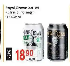 Žabka Royal crown cola plech 330 ml nabídka
