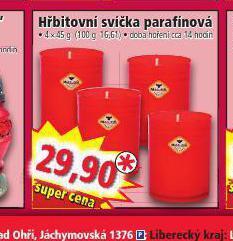 Norma Hřbitovní svíčka nabídka