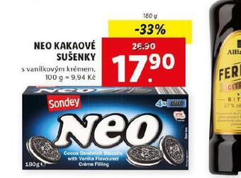 Lidl Neo kakaové sušenky nabídka