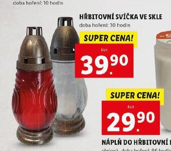 Lidl Hřbitovní svíčka ve skle nabídka