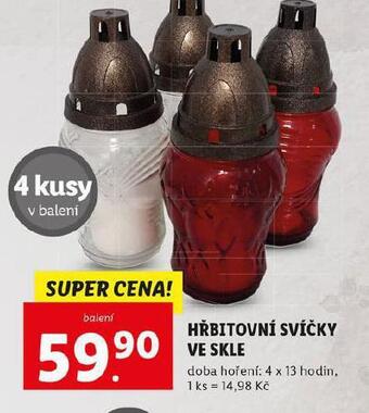 Hřbitovní svíčka ve skle