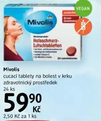 dm drogerie Mivolis cucací tablety na bolest v krku zdravotnický prostředek 24ks nabídka