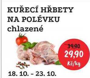 RABBIT řeznictví Kuřecí hřbety na polévku, 1 kg nabídka