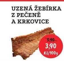 RABBIT řeznictví Uzená žebírka z pečeně a krkovice, 100 g nabídka