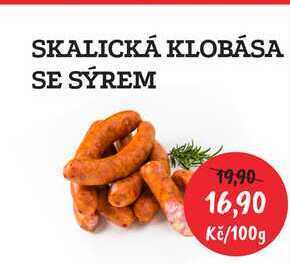 RABBIT řeznictví Skalická klobása se sýrem, 100 g nabídka