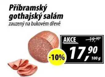 ZEMAN Příbramský gothajský salám zauzený na bukovém dřevě, 100 g nabídka