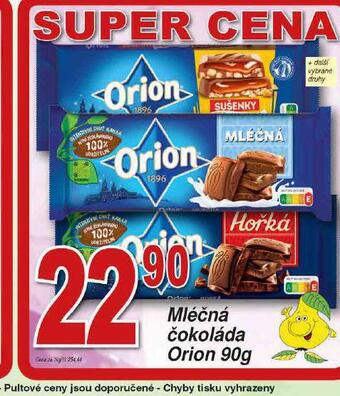 Lidl Orion mléčná čokoláda nabídka
