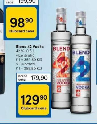 Tesco Blend 42 vodka nabídka