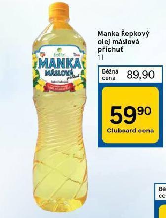Tesco Manka řepkový olej nabídka