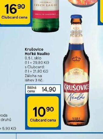 Tesco Pivo krušovice nealko nabídka