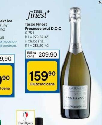 Tesco Prosecco brut nabídka
