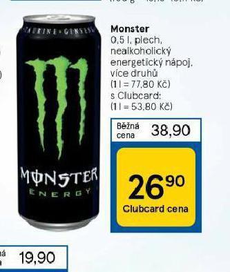 Tesco Monster energy drink nabídka