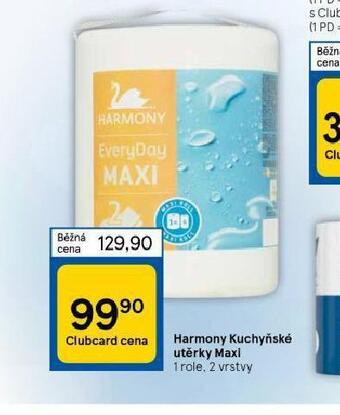 Tesco Harmony kuchyňské utěrky nabídka