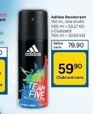 Tesco Adidas deosorant nabídka