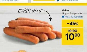 Tesco Mrkev nabídka