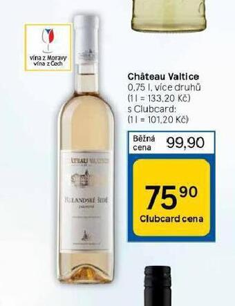 Tesco Chateau valtice nabídka