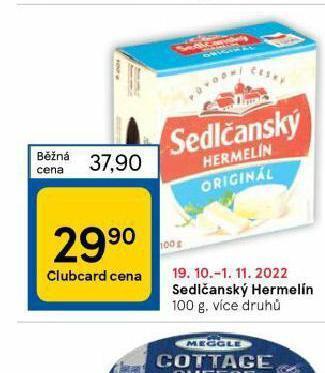 Tesco Sedlčanský hermelín nabídka