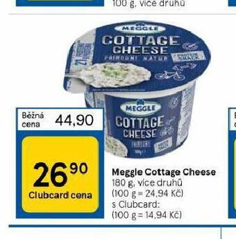 Tesco Meggle cottage cheese nabídka