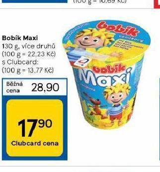 Tesco Bobík maxi nabídka