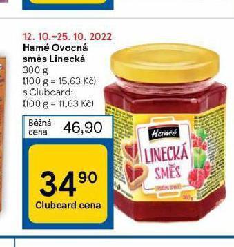 Tesco Hamé ovocná směs linecká nabídka