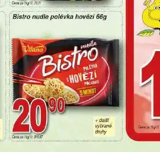 Lidl Bistro nudle polévka hovězí nabídka