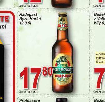 Lidl Pivo radegast ryze hořká 12 nabídka