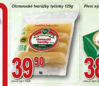 Lidl Olomoucké tvarůžky tyčinky nabídka