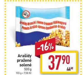 Billa Arašídy pražené solené 500 g nabídka