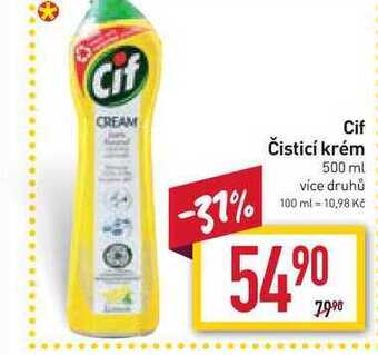Billa Cif čisticí krém 500 ml nabídka