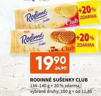 Terno Rodinné sušenky club 134-140 g + 20% zdarma nabídka