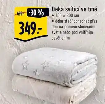 Deka svíticí ve tmě • 150 x 200 cm