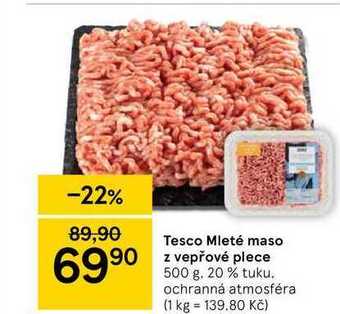 Tesco Tesco mleté maso z vepřové plece 500 g nabídka