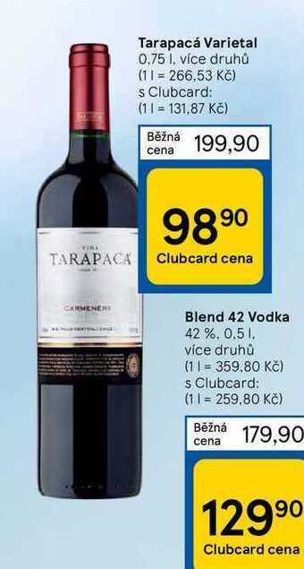 Tesco Tarapacá varietal 0.75 l nabídka