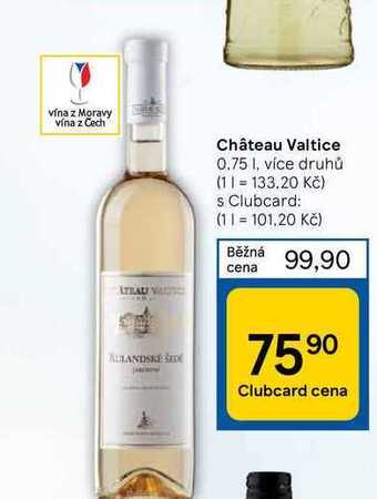Tesco Château valtice 0.75 l nabídka