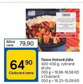 Tesco Tesco hotové jídlo 400-430 g nabídka