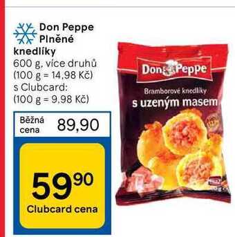 Tesco Don peppe plněné knedlíky 600 g nabídka