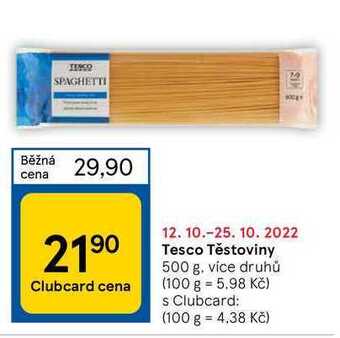 Tesco Tesco těstoviny 500 g nabídka