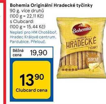 Tesco Bohemia originální hradecké tyčinky 90 g nabídka