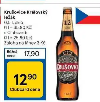 Tesco Krušovice královský ležák 0,5 l nabídka