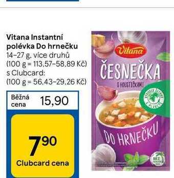Tesco Vitana instantní polévka do hrnečku 14-27 g nabídka