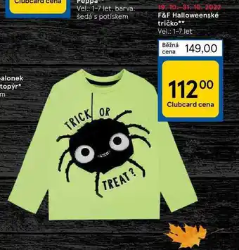 Tesco F&f halloweenské tričko** nabídka