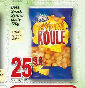 Lidl Bersi snack sýrové koule nabídka