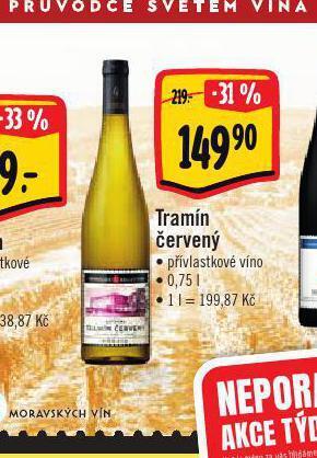 Albert Tramín červený nabídka