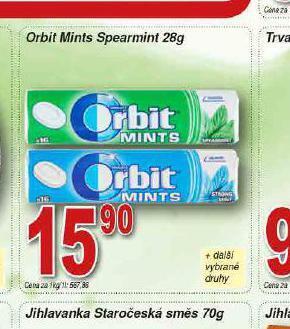 Lidl Orbit mints spearmint nabídka