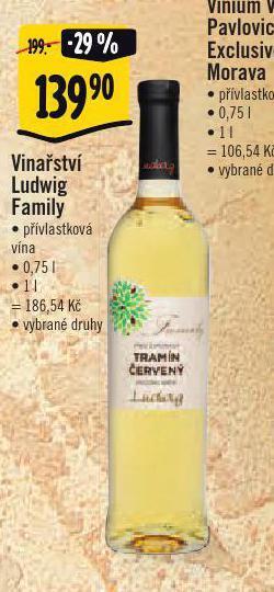 Albert Vinařství ludwig family nabídka