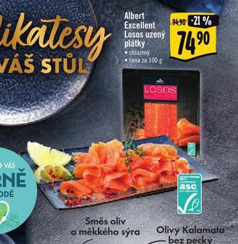 Albert Albert excellent losos uzený plátky nabídka