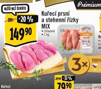 Albert Kuřecí prsní a stehenní řízky mix nabídka