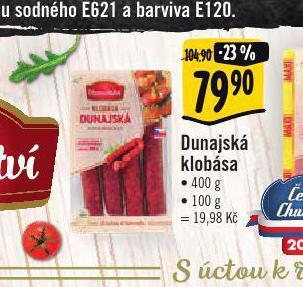 Albert Dunajská klobása nabídka